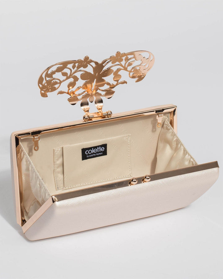 Colette by Colette Hayman Ivory Victoria Clip Clutch Bag