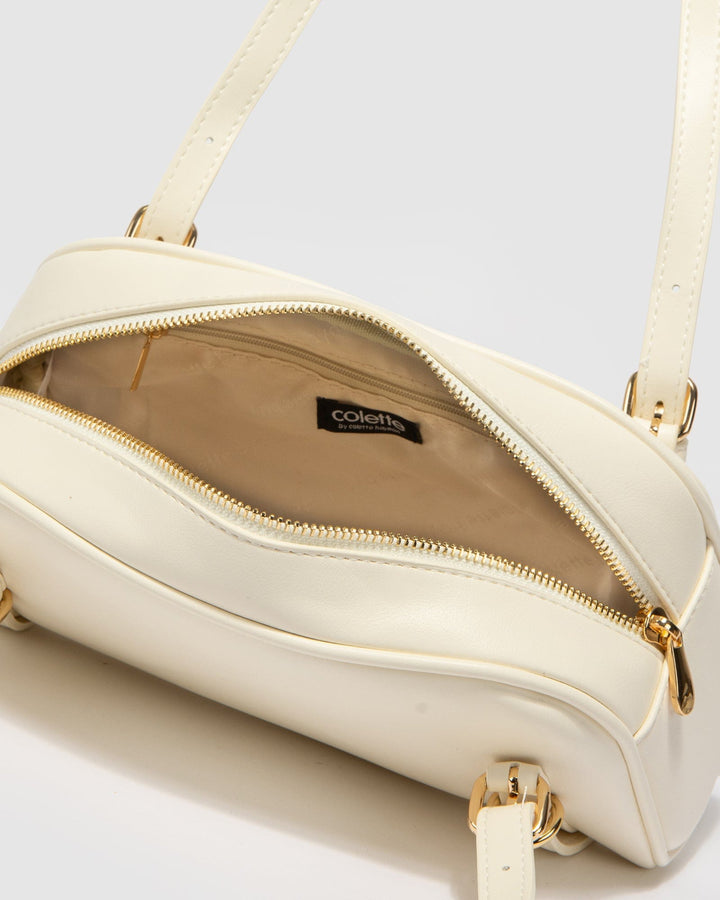 Colette by Colette Hayman Ivory Zoe Buckle Shoulder Bag