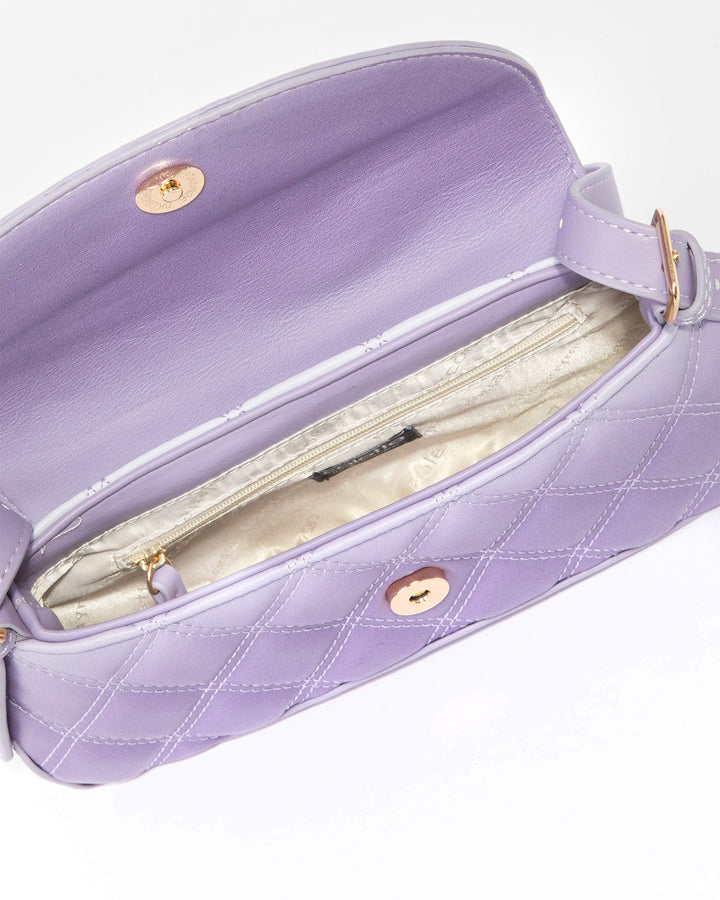 Colette by Colette Hayman Lilac Sian Quilted Shoulder Bag