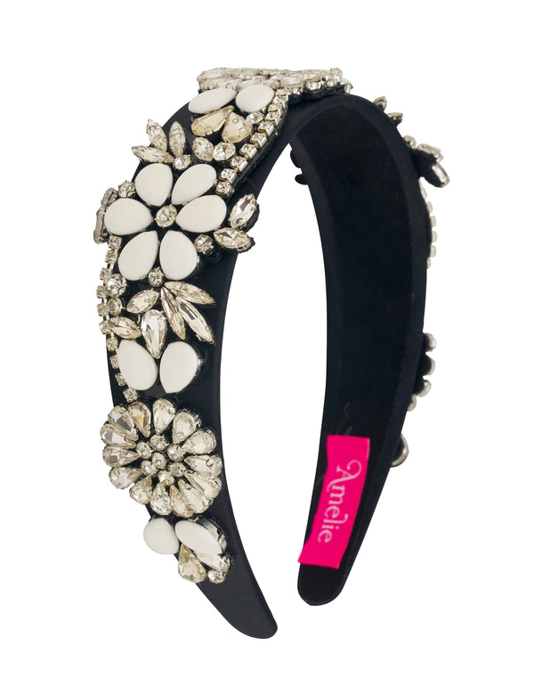 FLORA EMBELLISHED WIDE HEADBAND