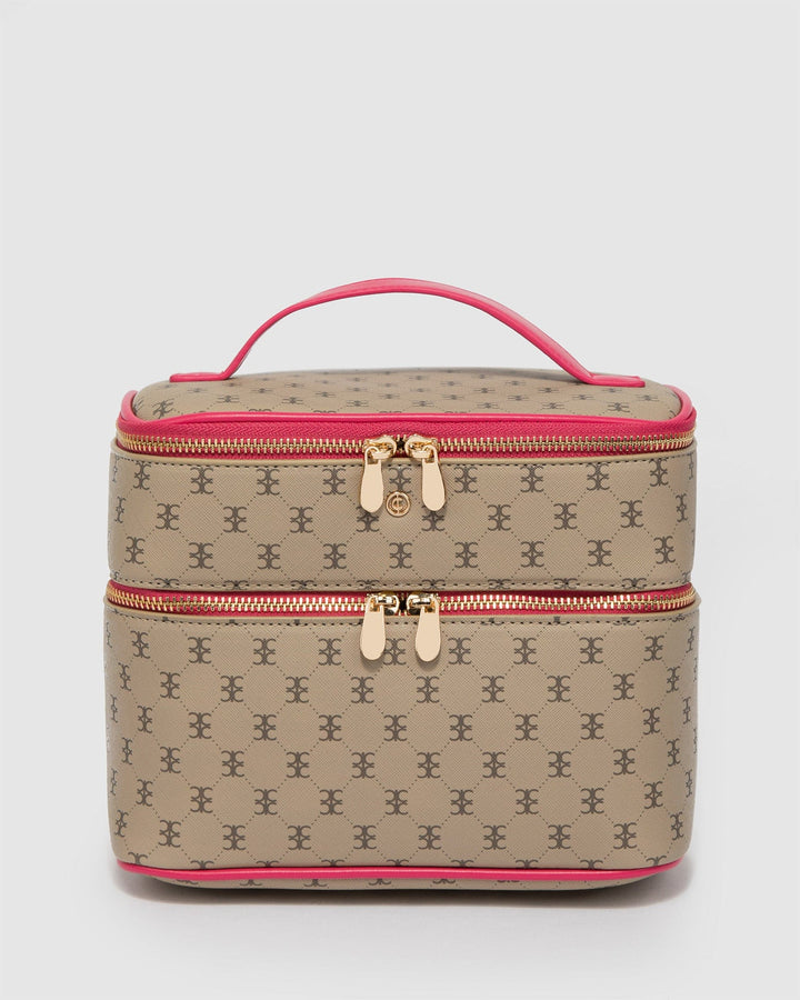 Colette by Colette Hayman Monogram Summer Double Mono Cosmetic Case