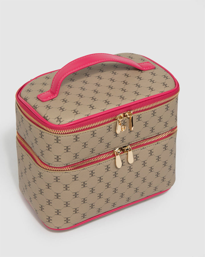 Colette by Colette Hayman Monogram Summer Double Mono Cosmetic Case