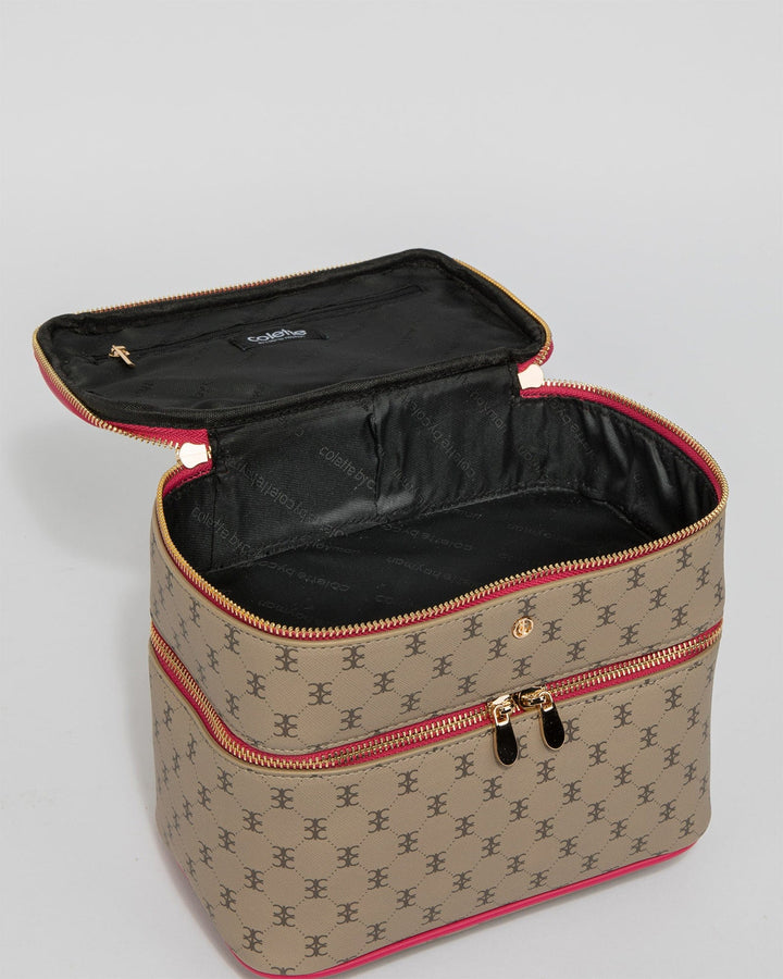 Colette by Colette Hayman Monogram Summer Double Mono Cosmetic Case