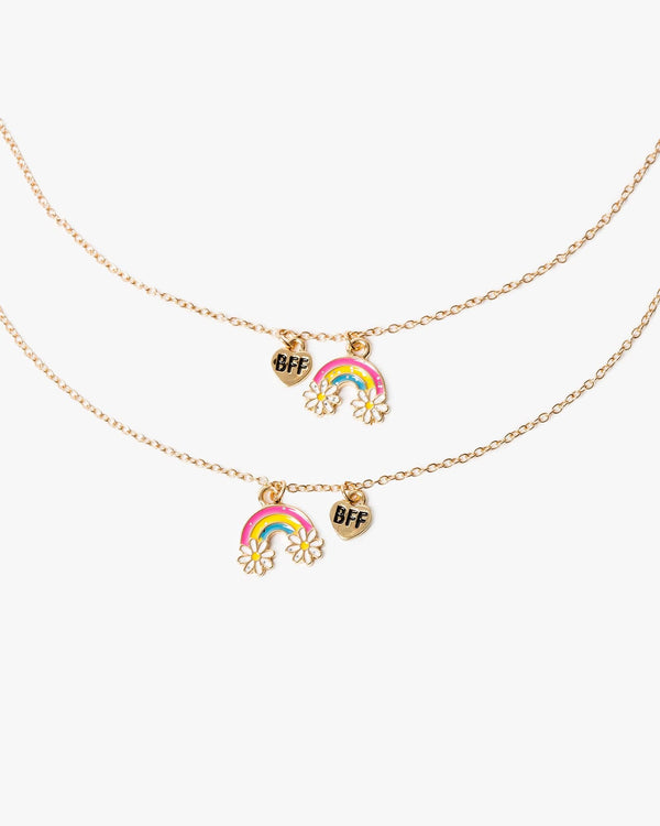 Colette by Colette Hayman Multi Colour 2 Pack Rainbow Flower BFF Necklace