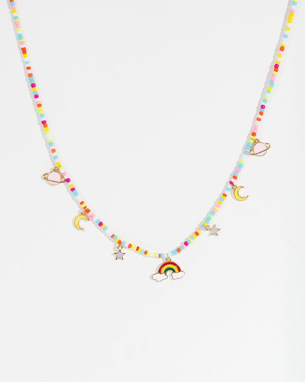 Colette by Colette Hayman Multi Colour Beaded Rainbow Necklace