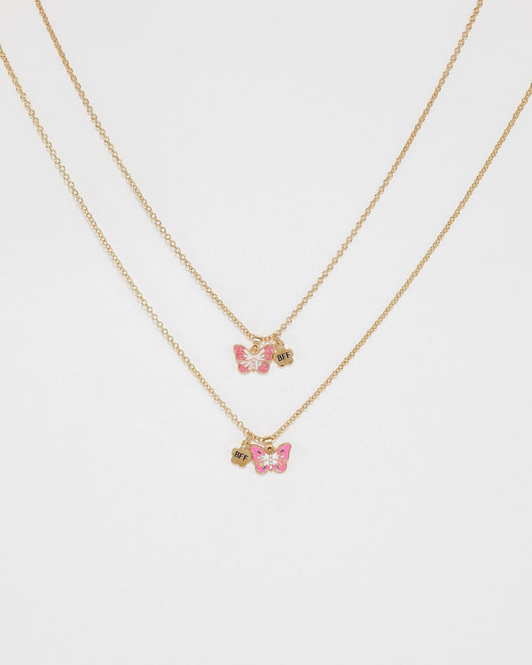 Colette by Colette Hayman Multi Colour Butterfly BFF Necklace Pack