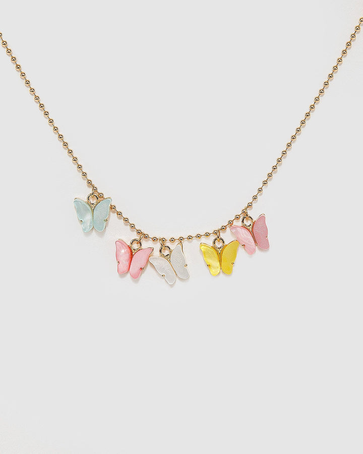 Colette by Colette Hayman Multi Colour Butterfly Charm Detail Necklace