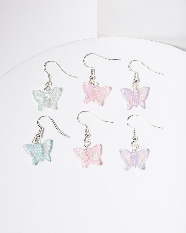 Colette by Colette Hayman Multi Colour Butterfly Hook Earring Pack