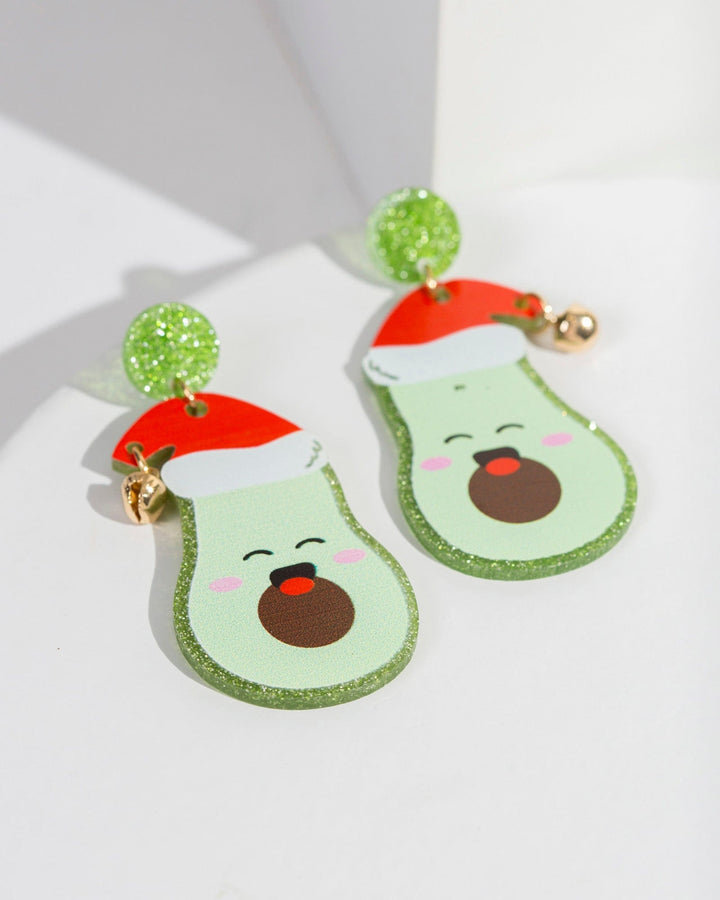 Colette by Colette Hayman Multi Colour Christmas Avocado Earrings