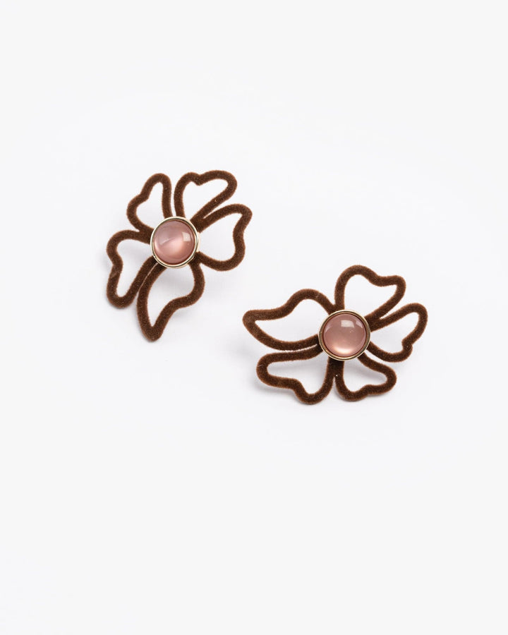 Colette by Colette Hayman Multi Colour Felt Flower Shape Earrings