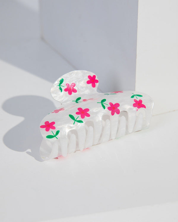 Colette by Colette Hayman Multi Colour Flower Acrylic Claw Clip