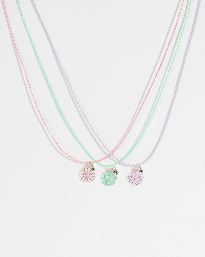 Colette by Colette Hayman Multi Colour Flower BFF Necklace Pack