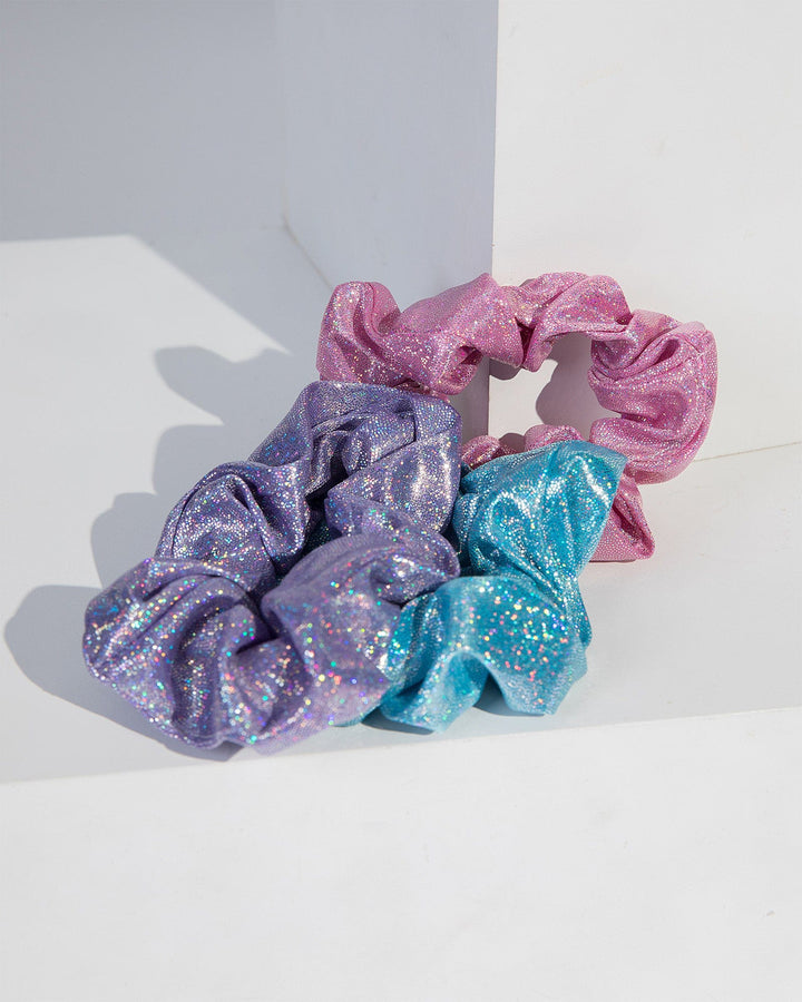 Colette by Colette Hayman Multi Colour Glittery Scrunchie Pack