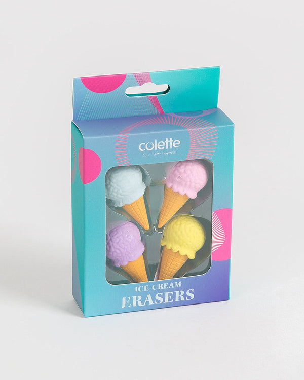 Colette by Colette Hayman Multi Colour Ice-Cream Eraser Pack