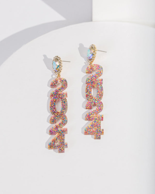 Colette by Colette Hayman Multi Colour Multi Glitter 2024 Earrings