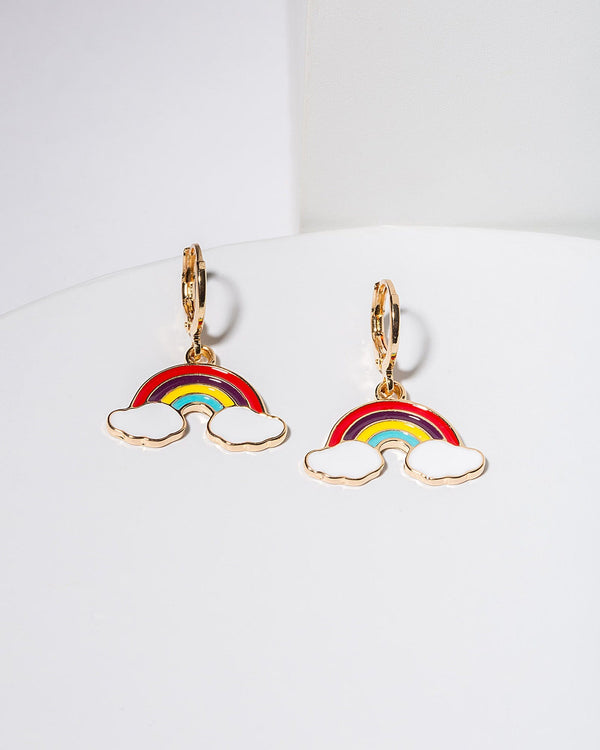 Colette by Colette Hayman Multi Colour Rainbow Hoop Earrings