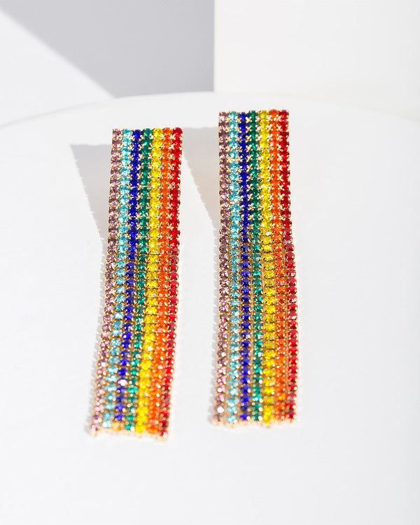 Colette by Colette Hayman Multi Colour Rainbow Tassel Earrings