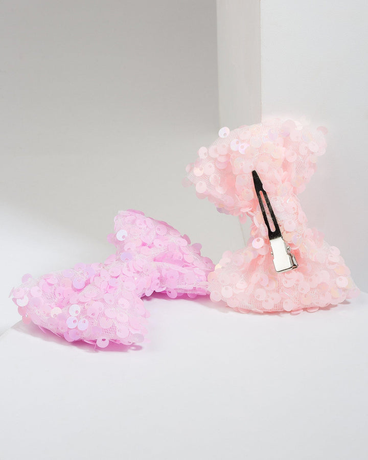 Colette by Colette Hayman Multi Colour Sequin Bow Hair Slides