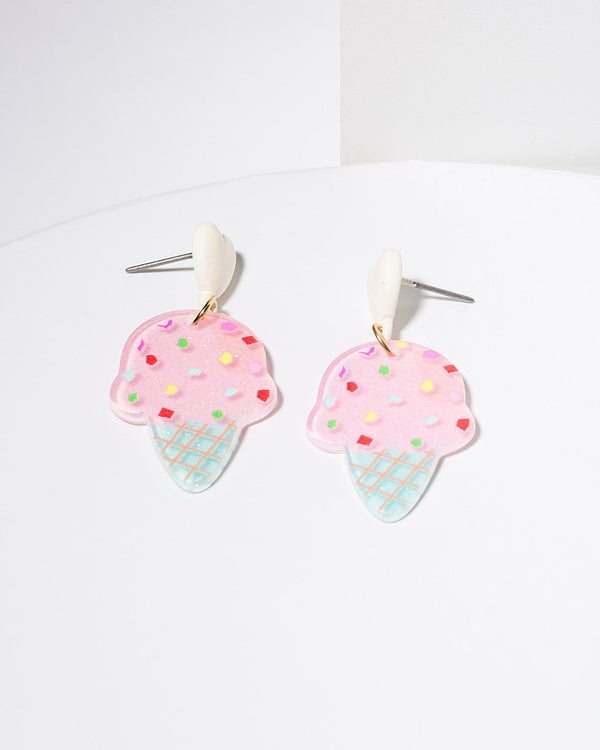 Colette by Colette Hayman Multi Colour Sprinkle Ice Cream Earrings