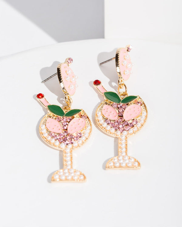 Colette by Colette Hayman Multi Colour Strawberry Daiquiri Earrings