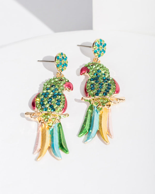 Colette by Colette Hayman Multi Colour Tropical Parrot Earrings