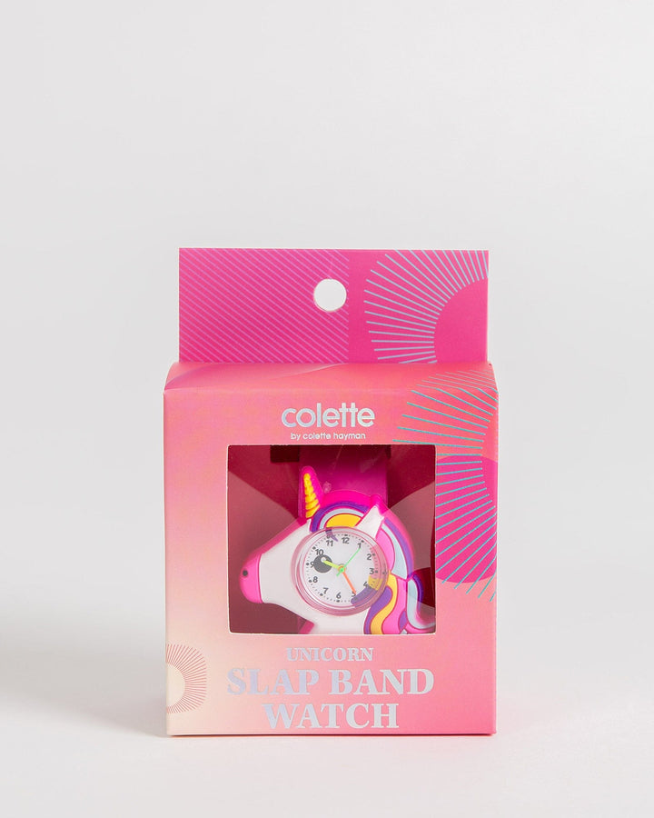 Colette by Colette Hayman Multi Colour Unicorn Slap Band Watch