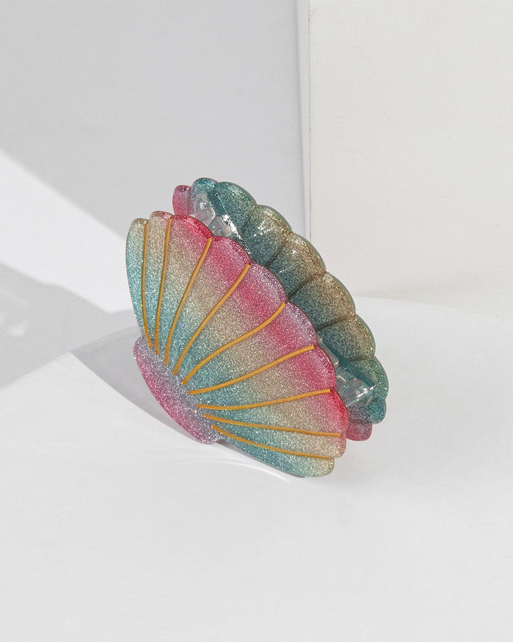 Colette by Colette Hayman Multi Colourful Glitter Shell Claw Clip