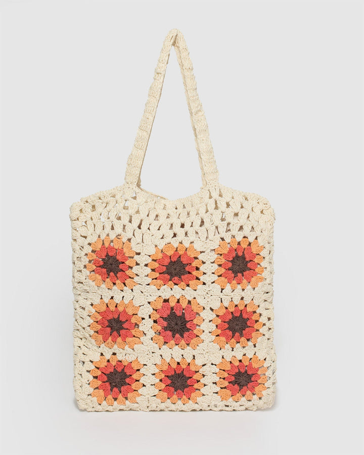Colette by Colette Hayman Natural Crochet Tote Bag