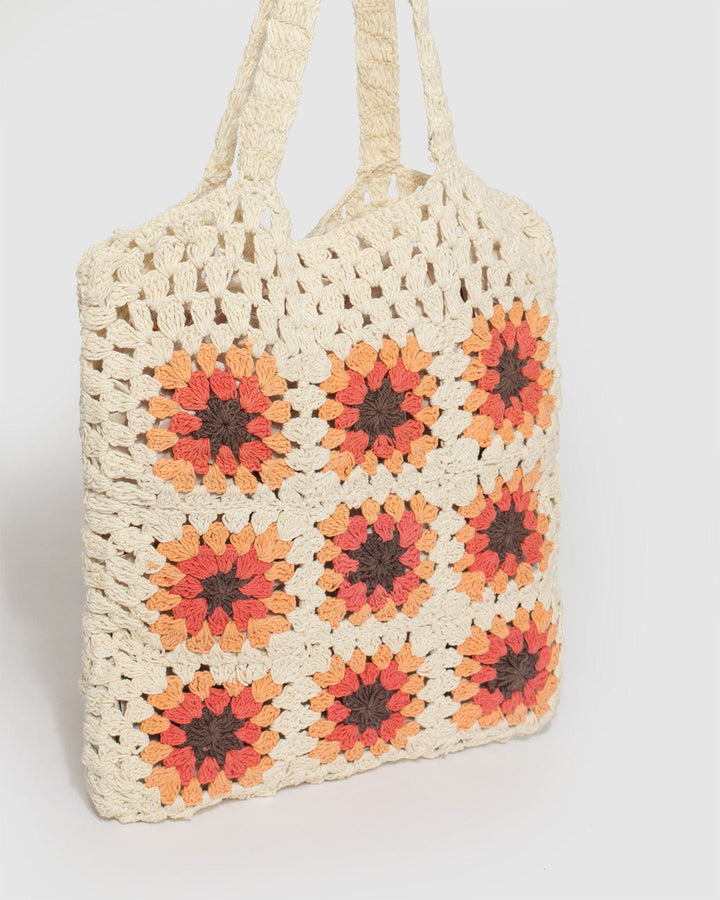 Colette by Colette Hayman Natural Crochet Tote Bag