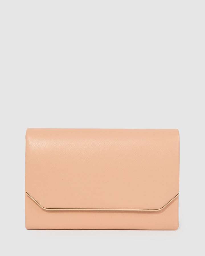 Colette by Colette Hayman Natural Penny Flap Clutch Bag