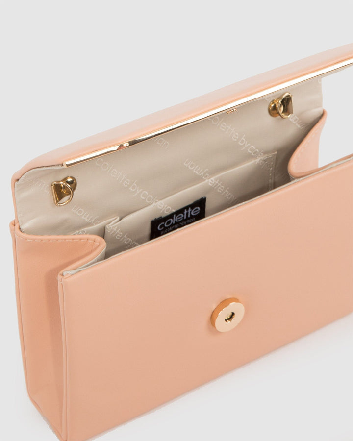 Colette by Colette Hayman Natural Penny Flap Clutch Bag