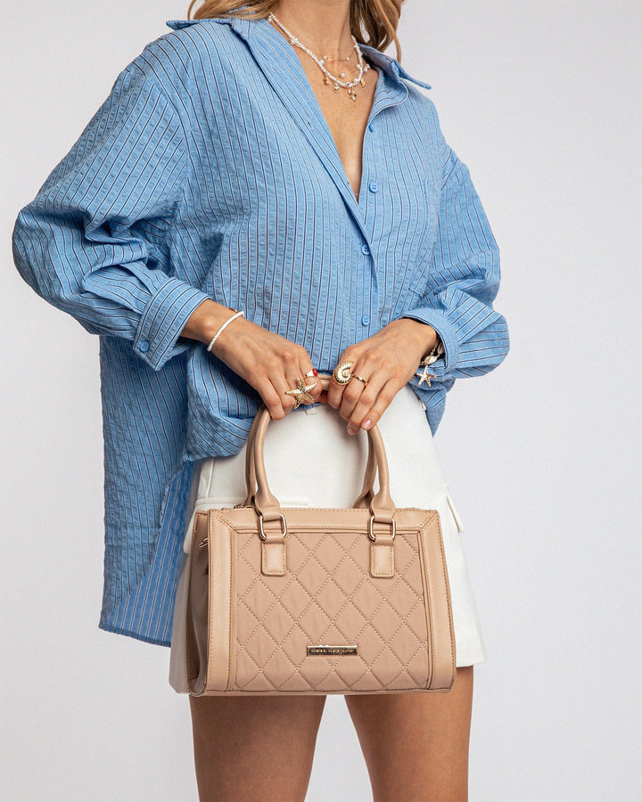 Colette by Colette Hayman Natural Stef Quilt Tote Bag