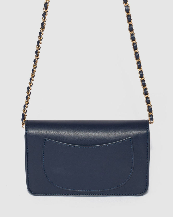 Colette by Colette Hayman Navy Blue Eboni Hardware Crossbody Bag