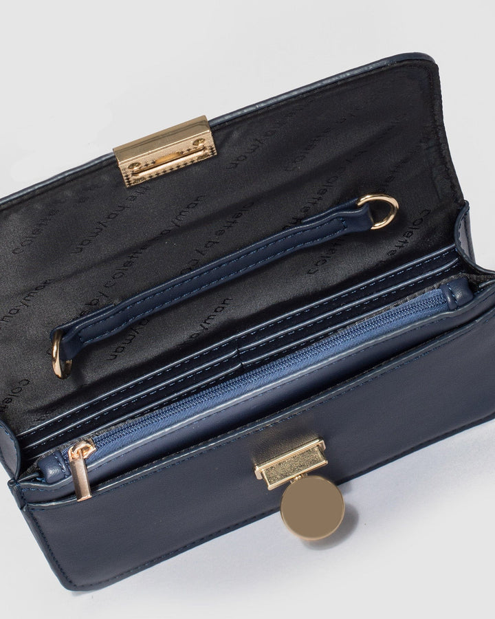 Colette by Colette Hayman Navy Blue Eboni Hardware Crossbody Bag