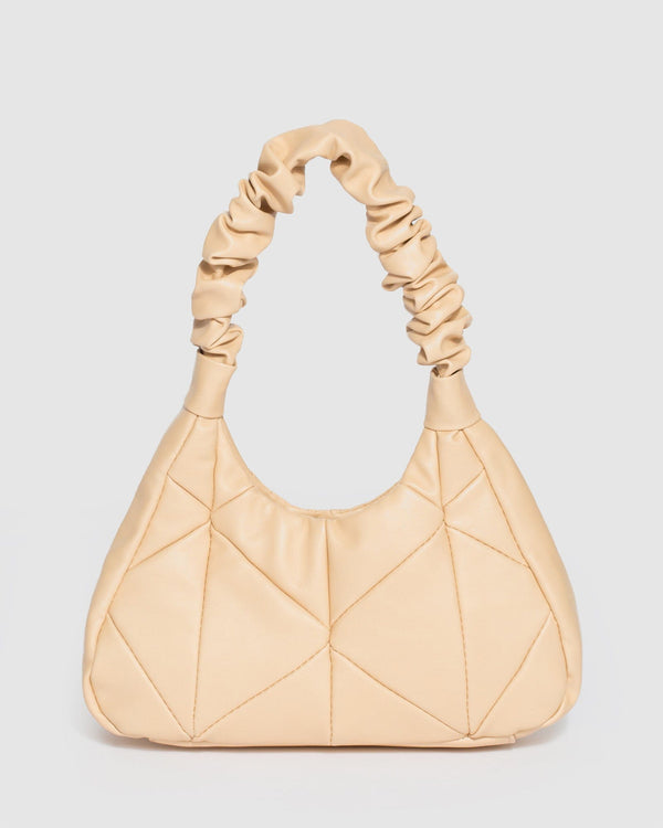 Colette by Colette Hayman Nude Tess Scrunch Handle Bag