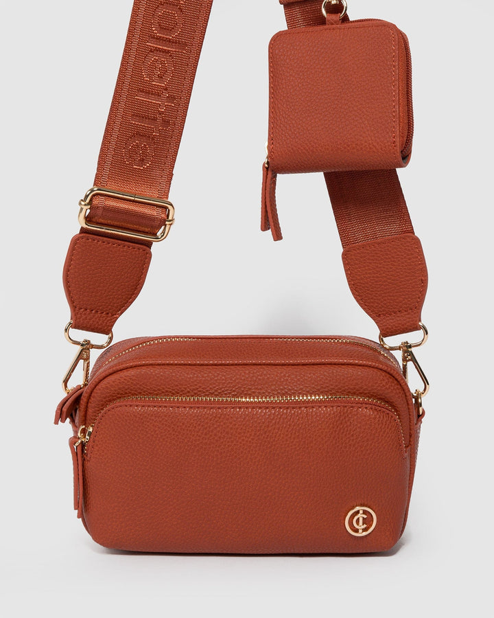 Colette by Colette Hayman Orange And Gold Amalia Crossbody Bag