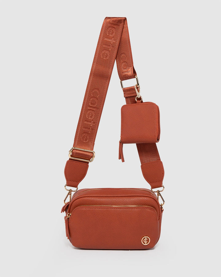 Colette by Colette Hayman Orange And Gold Amalia Crossbody Bag