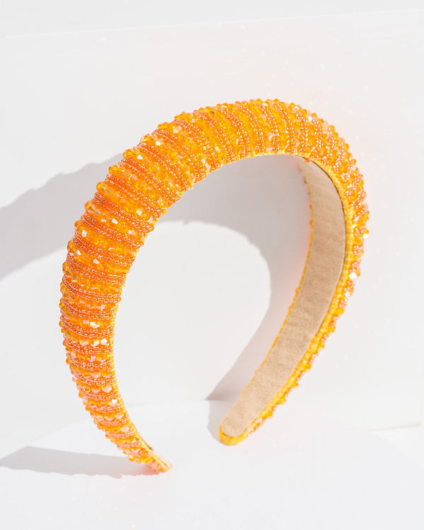 Colette by Colette Hayman Orange Beaded Detail Headband