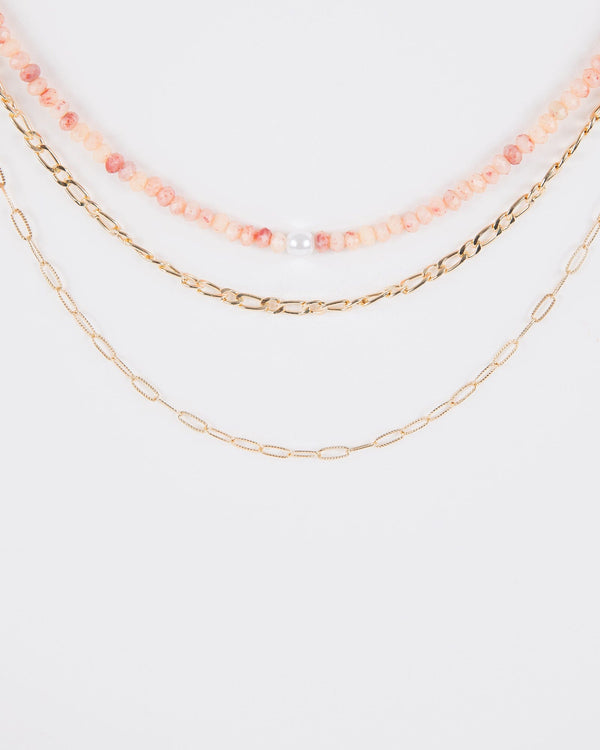 Colette by Colette Hayman Orange Beaded Multi Layer Necklace