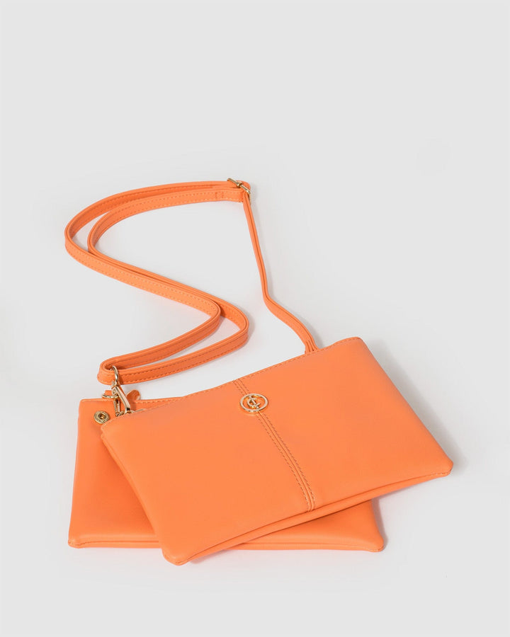 Colette by Colette Hayman Orange Peta Double Pouch Bag