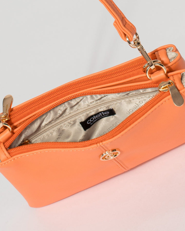 Colette by Colette Hayman Orange Peta Double Pouch Bag