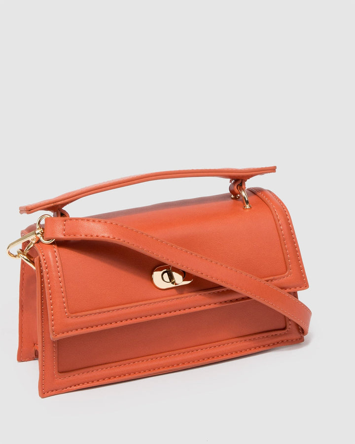 Colette by Colette Hayman Orange & Sienna Luna Flat Top Handle Bag