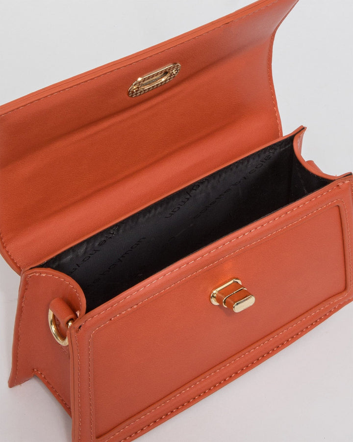 Colette by Colette Hayman Orange & Sienna Luna Flat Top Handle Bag
