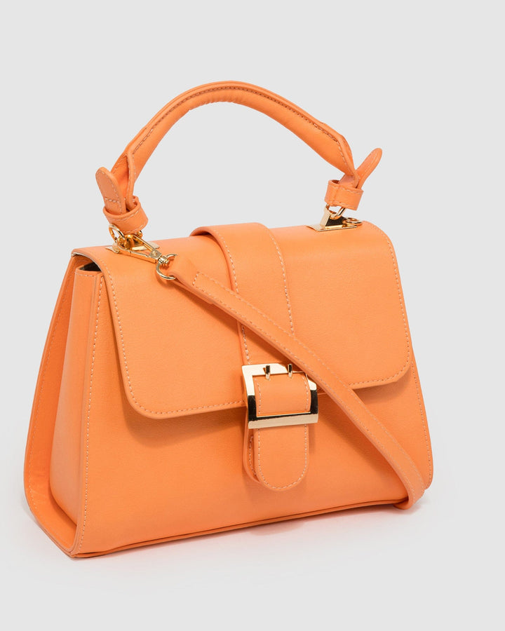 Colette by Colette Hayman Orange Yael Buckle Top Handle Bag