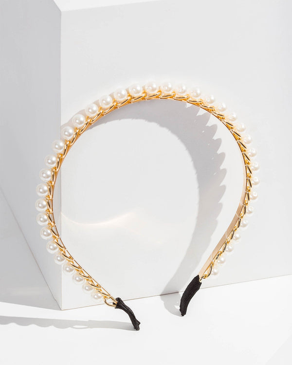 Colette by Colette Hayman Pearl And Metal Headband