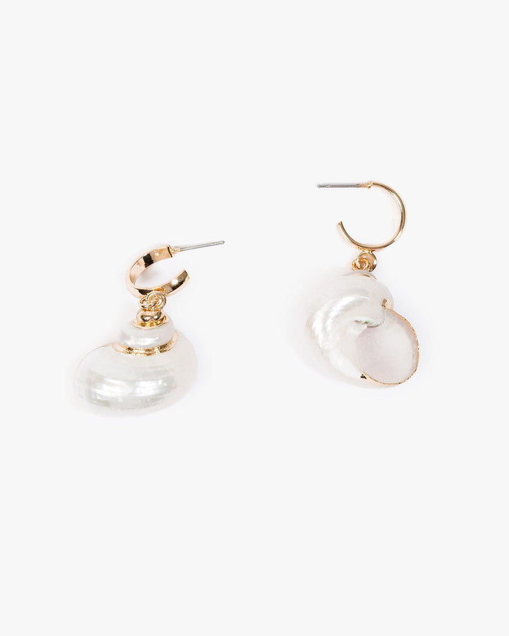 Colette by Colette Hayman Pearl Beach Charm Hoop Earrings