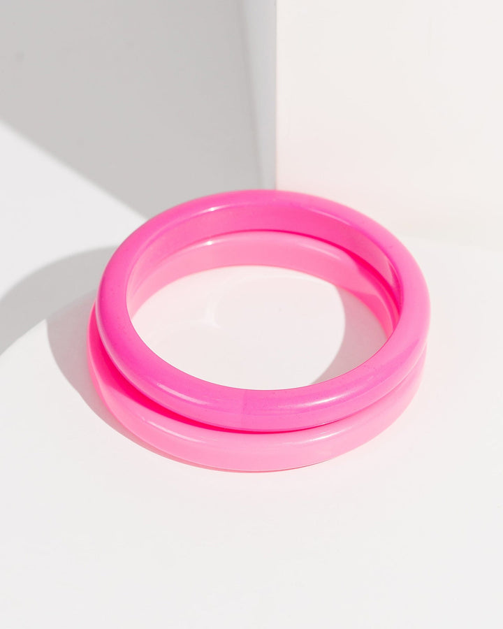 Colette by Colette Hayman Pink Acrylic Bangle Pack