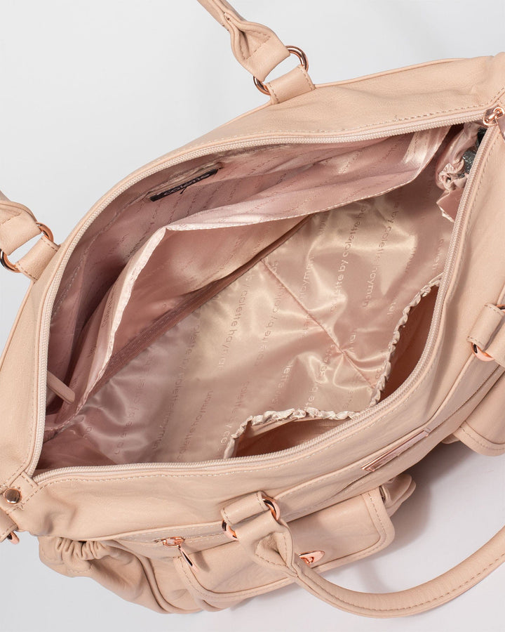 Colette by Colette Hayman Pink Baby Travel Bag with rose gold hardware