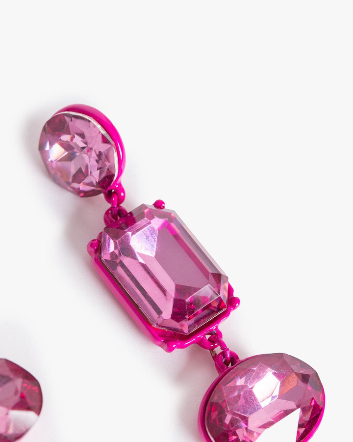 Colette by Colette Hayman Pink Coloured Statement Drop Earrings