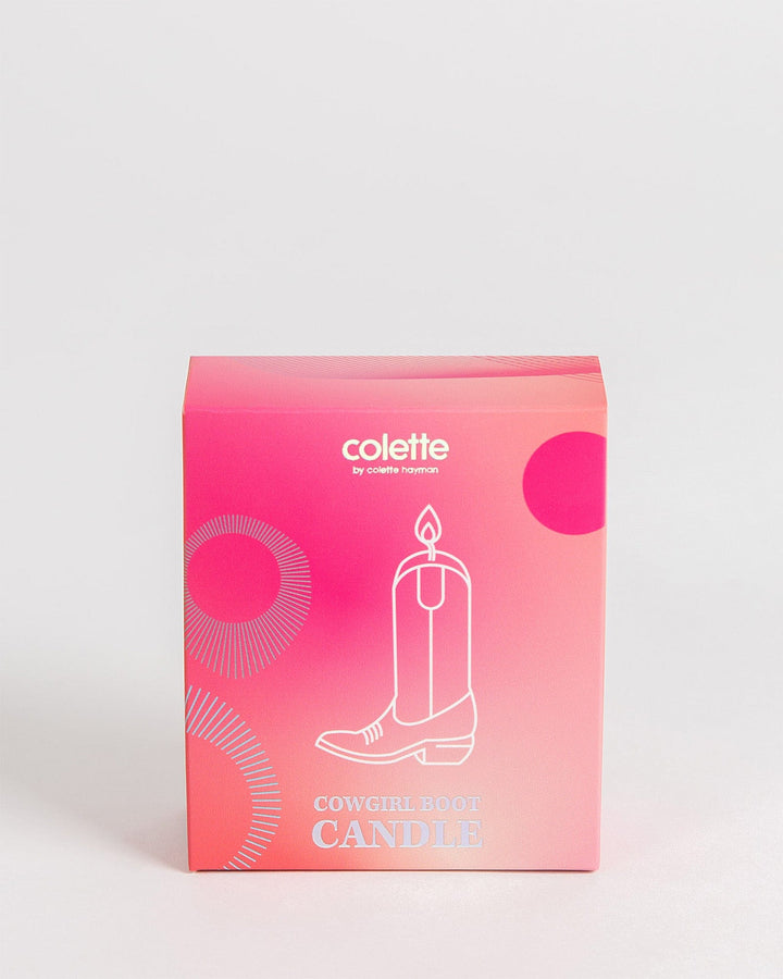 Colette by Colette Hayman Pink Cowgirl Boot Candle